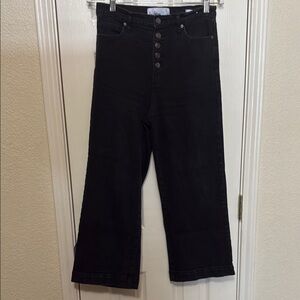 Sam Edelman Black Wide Leg Flare Jeans
